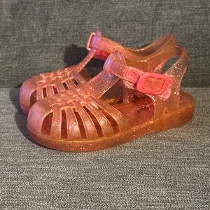 Cat & Jack Glittery Pink Kids Toddler Sandals size 5/6